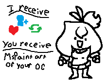 EvelynMayCry's tweet photo. I have a proposition to make. If you follow me, retweet, and like this post. I in return will draw your OC (or character of choice) in MsPaint. [I'm very good at MsPaint] https://t.co/Y6KNUKE7ZQ