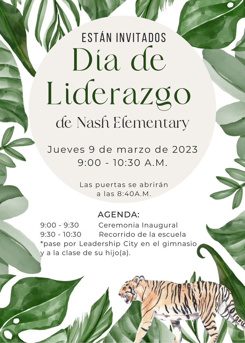 You're invited to join us for Leadership Day, Thursday, March 9! #Nashleadstheway #leadershipday #leader <a href="/TheLeaderinMe/">The Leader in Me</a> #leadinnovateexcel