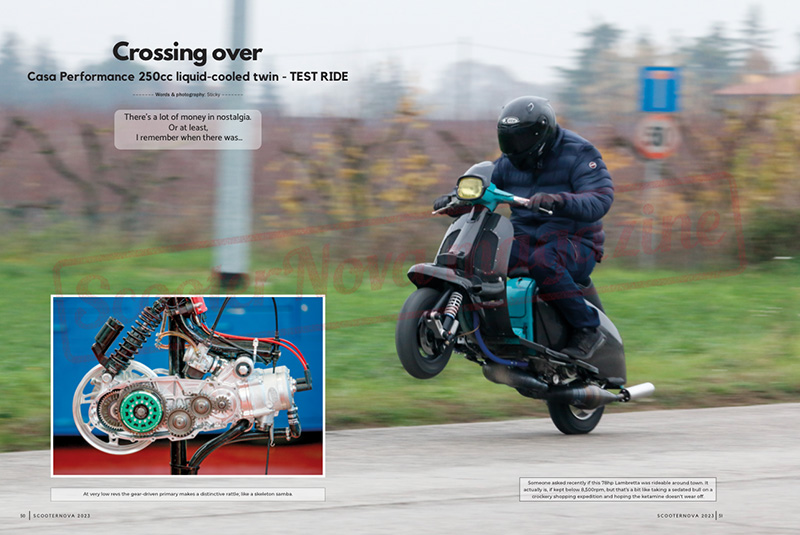 Thinking of an engine upgrade? Want maximum power? Reckon you can handle it? Read Sticky’s test ride &amp; in-depth article about the Casa Performance liquid-cooled 250cc twin-cylinder Lambretta engine exclusively in edition 36 of ScooterNova magazine: scooternova.com/product/editio…