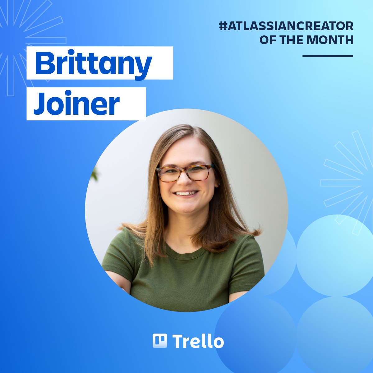 A huge congrats and thank you to our February #AtlassianCreator of the Month, @brittany_joiner! 👏🏾 Follow Brittany here on Twitter and over on LinkedIn for more Atlassian brain food. ✨🧠 Now we’re extra excited to see what the #AtlassianCreators have in store for March... 👀