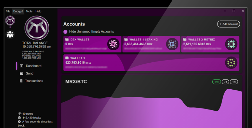 MetrixCoin's tweet photo. Secure your coins easily with Altitude Desktop Wallet! Our upgraded wallet features built-in security, backup options, and is easy to use. Participate in the Decentralized Governance Protocol .Download for free on Windows and Mac. #Metrix #MRX https://t.co/p4DC6yTDw3