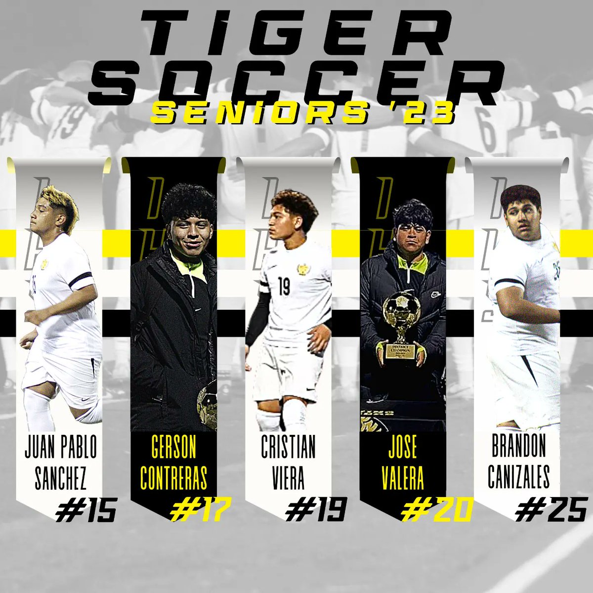 Senior Spotlight!

Tomorrow is their last home game. Come out and support!! 

#TigerSoccer #OnTheHunt #District76A #TexasTornadoDesigns @sambacker61 @IrvingHigh @IrvingISD @IISDAthletics @coach_coronado7 @CoachRobIHS @marketingihs