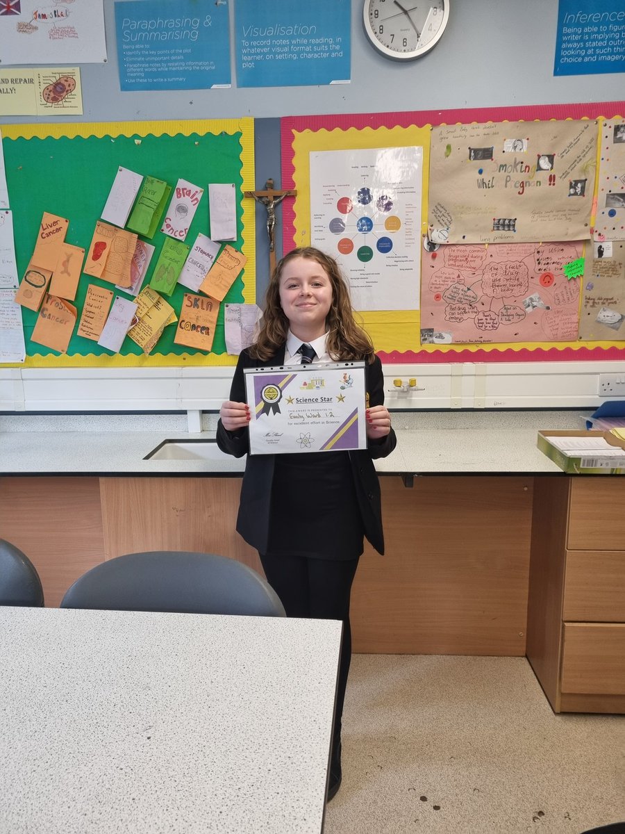 StAidansScience's tweet photo. Well done to Emily! 1.2's Scientist of the Month ⭐️ 🧪 @StAidansHigh @StAidansScience https://t.co/UCaYjQVoWY