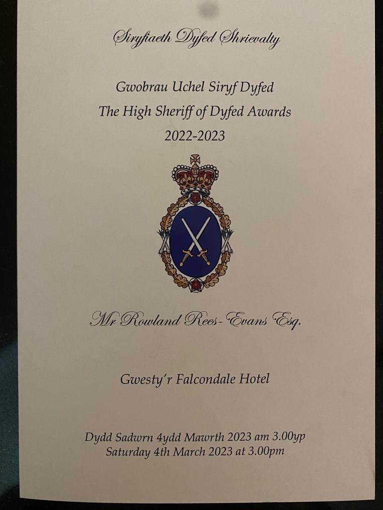 HS_Dyfed's tweet photo. Last Saturday I hosted the annual Dyfed High Sheriff Awards Ceremony where 8 remarkable people were awarded a Certificate in recognition of their considerable contribution to their communities. Also, on behalf of the Young People’s Trust I awarded funding to 8 young people. https://t.co/xwdGzEAOCk