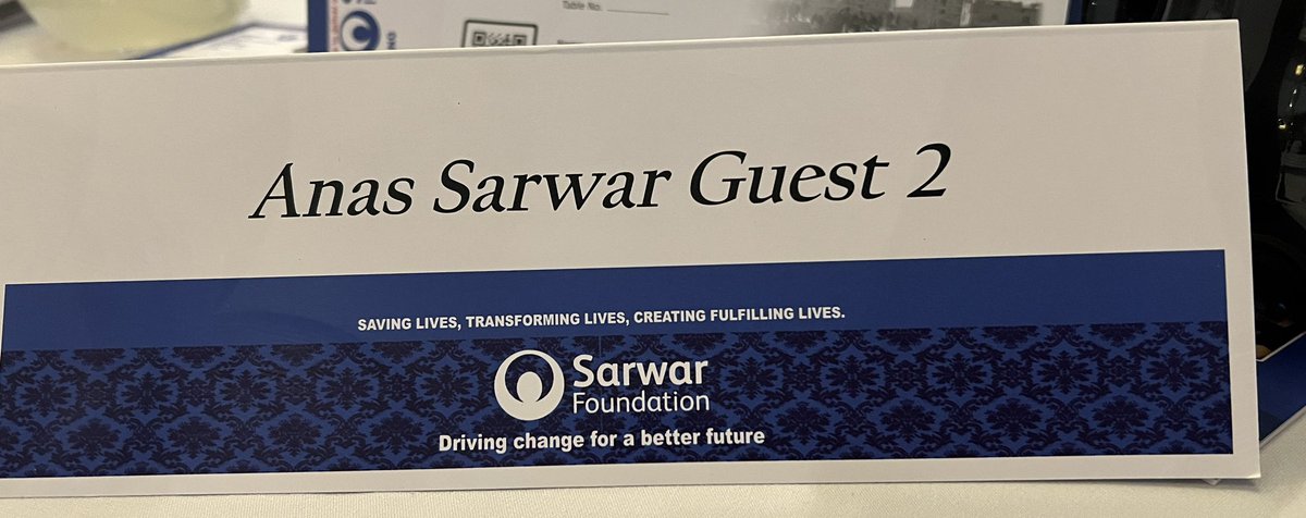 Attending the #sarwarfoundation with James Mortimer @AnasSarwar
