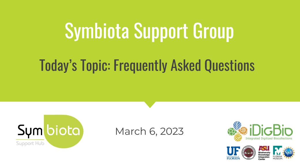 coleopterasam's tweet image. In minutes! Don&apos;t miss our #SymbiotaSupportGroup monthly webinar! Today&apos;s topic: Frequently Asked Questions about #Symbiota! 
⏰March 6, 12:00pm Pacific/3:00pm Eastern/8:00pmUTC 🌎

➡️Registration and recordings of previous sessions here: symbiota.org/symbiota-suppo…