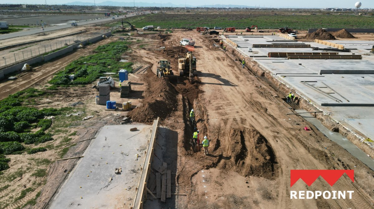 RedpointC's tweet photo. 90% of the wet utilities work for a four-industrial building project has been completed by our team.
#sitework #redpointcontractingaz #constructionproject #constructionindustry #wetutilities https://t.co/rgUXyCqBJg