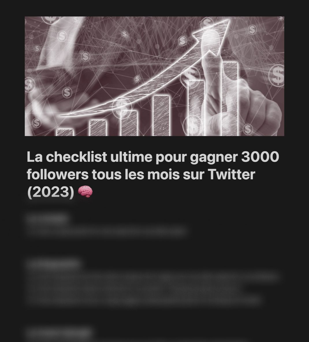 sorcierdelecom's tweet image. La checklist ultime pour gagner 3000 followers tous les MOIS. 🧠

Normalement réservée uniquement aux membres de mon accompagement privé.

RT + commente "checklist" pour la recevoir immédiatement en DM.

GRATUITEMENT.

(Vous devez me follow)