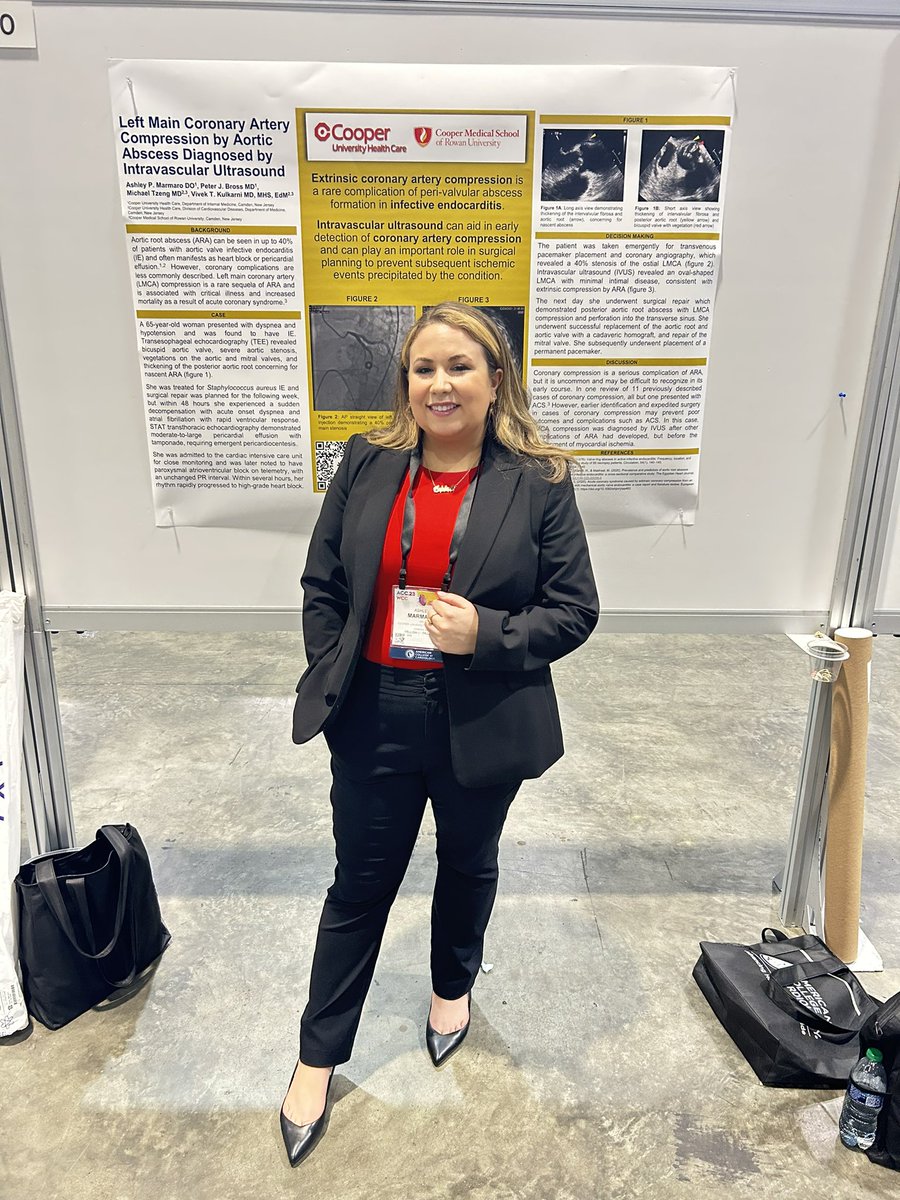 Ashley Marmaro, DO (@ashleymarmarodo) on Twitter photo Poster Presentation ✅
Huge thanks to <a href="/miketzeng/">Mike Tzeng</a> and <a href="/VivekKulkarniMD/">Vivek Kulkarni MD</a> for mentoring me with this project. Cheers! 🫀 #ACC2023 #CardioTwitter <a href="/ACCinTouch/">American College of Cardiology</a> Poster Presentation ✅
Huge thanks to <a href="/miketzeng/">Mike Tzeng</a> and <a href="/VivekKulkarniMD/">Vivek Kulkarni MD</a> for mentoring me with this project. Cheers! 🫀 #ACC2023 #CardioTwitter <a href="/ACCinTouch/">American College of Cardiology</a>