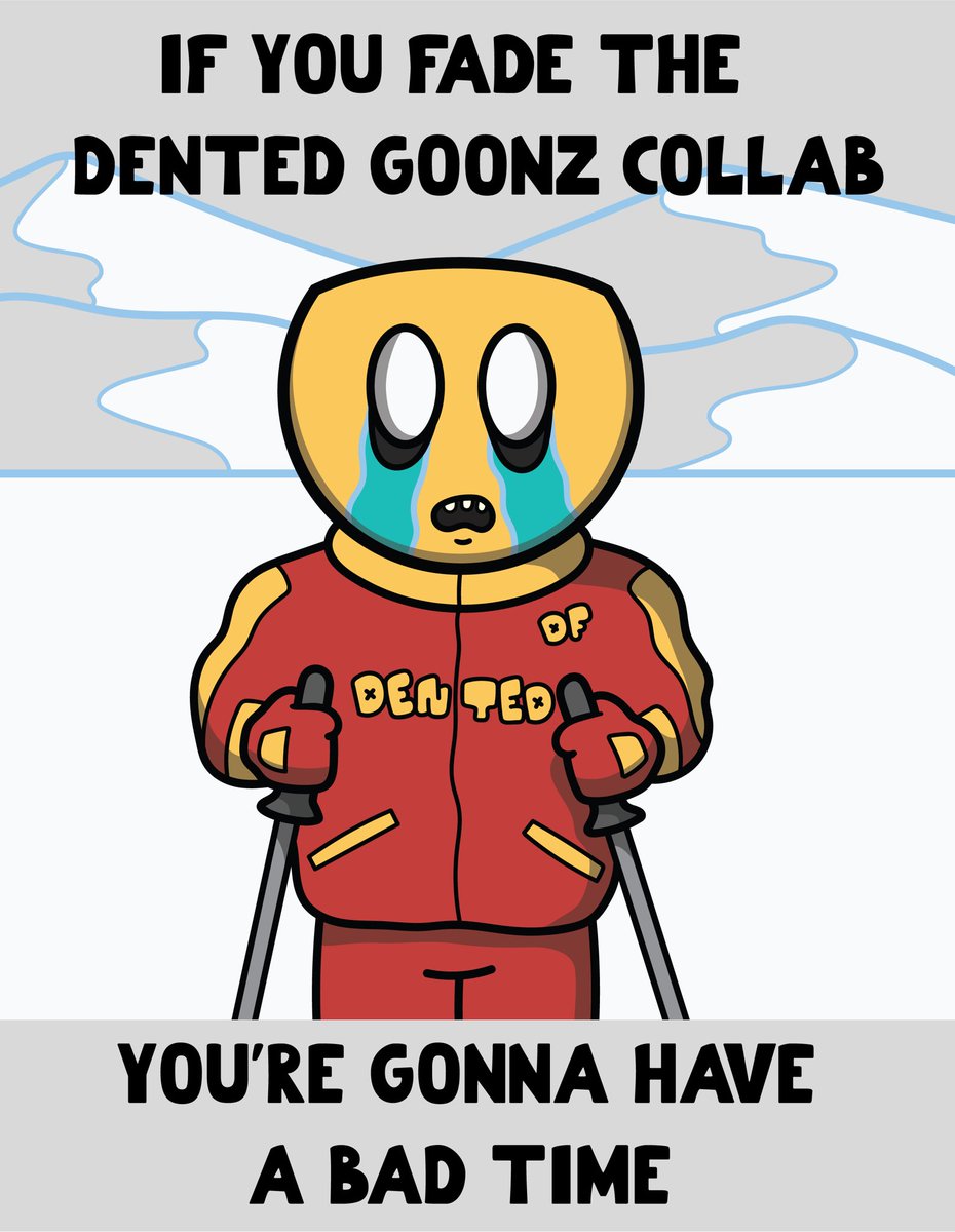 Dentinmyhead's tweet photo. Dented Goonz drop is this Friday. Donโt miss it.
๐ถ๐บ
#DentedMemes https://t.co/QY60KYYRUx