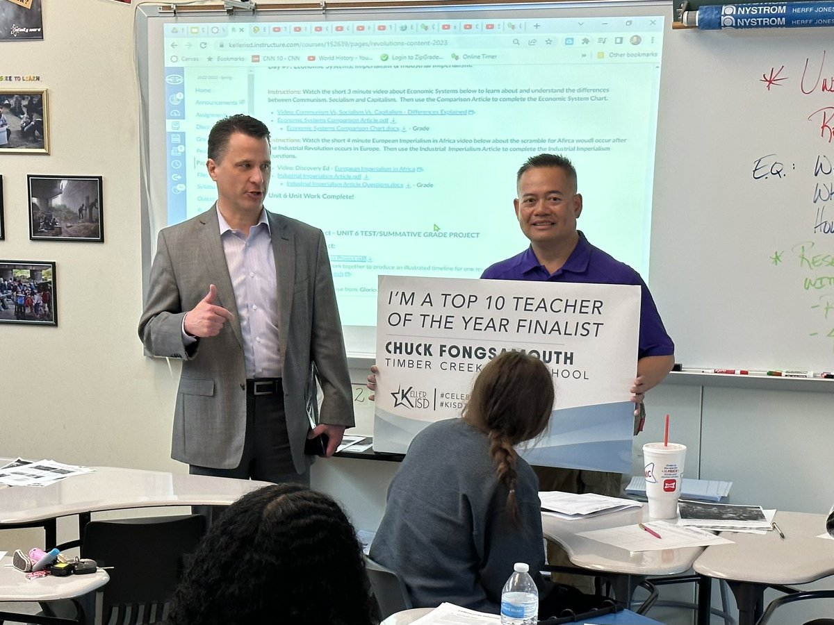 KellerISD's tweet image. Last but certainly not least! We are proud to present our final Top 10 Teacher of the Year finalists - @TCHSTalon Coach Chuck Fongsamouth! #KISDTOY23