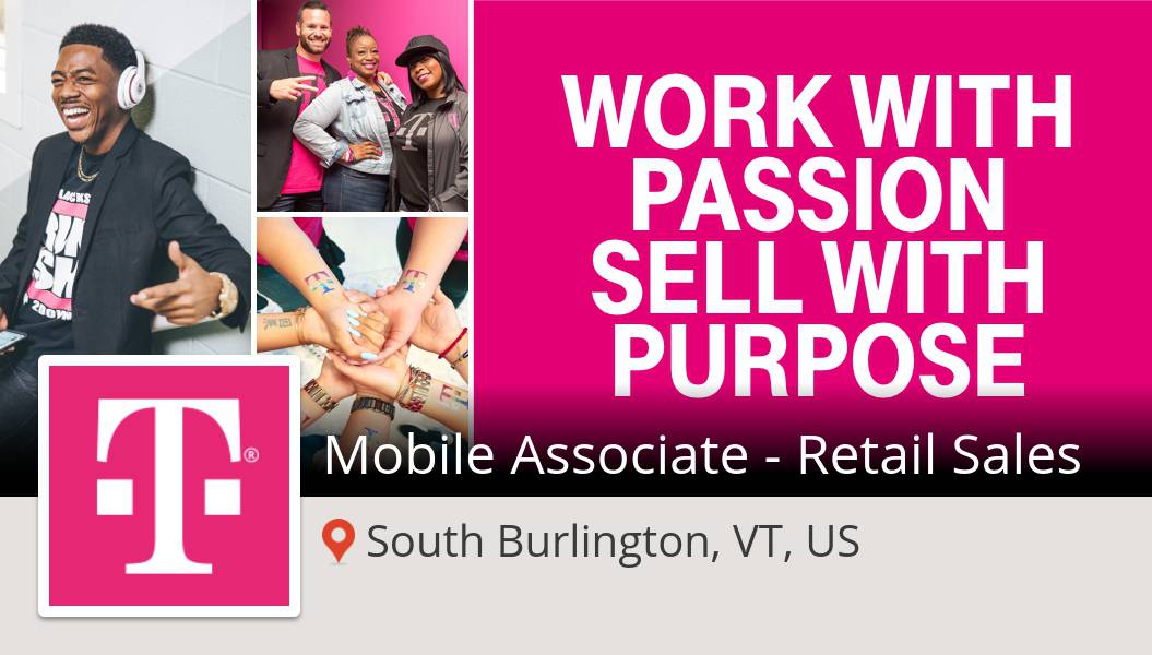 T-Mobile Careers is looking for a Mobile Associate - Retail Sales in #SouthBurlington, apply now! #job app.work4labs.com/w4d/job-redire… #BeMagenta