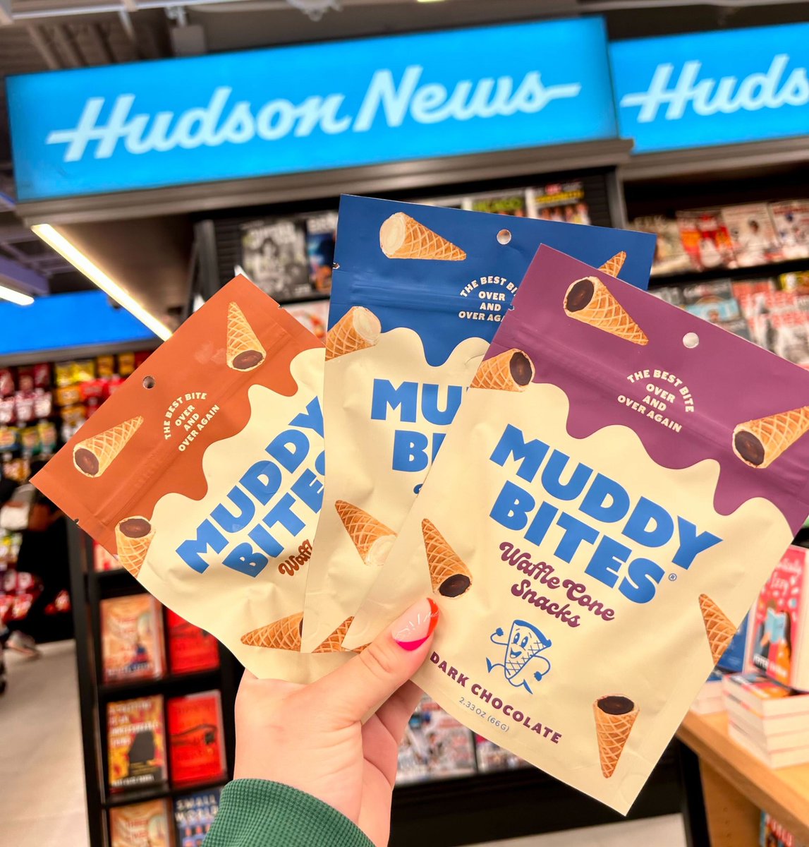 If you're heading to ExpoWest this week, stop inside a Hudson News on the way and grab a bag of Muddy Bites - now available across the country!