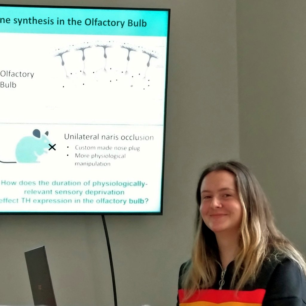 eg_neuro's tweet photo. Slam dunk for our @meg1edwards today: lab meeting progress report AND departmental poster presentation 💪 Added bonus: all in a lovely teal shade 💙💚 https://t.co/oIZgeB5mMV