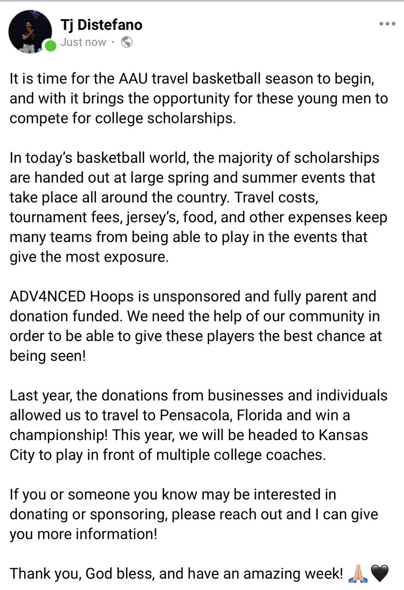TJ_Distefano's tweet photo. Please help us give these young men the opportunity to reach their dreams! We can’t do it without the help of our community 🙏🏼🖤 https://t.co/u3VvaPZCKy