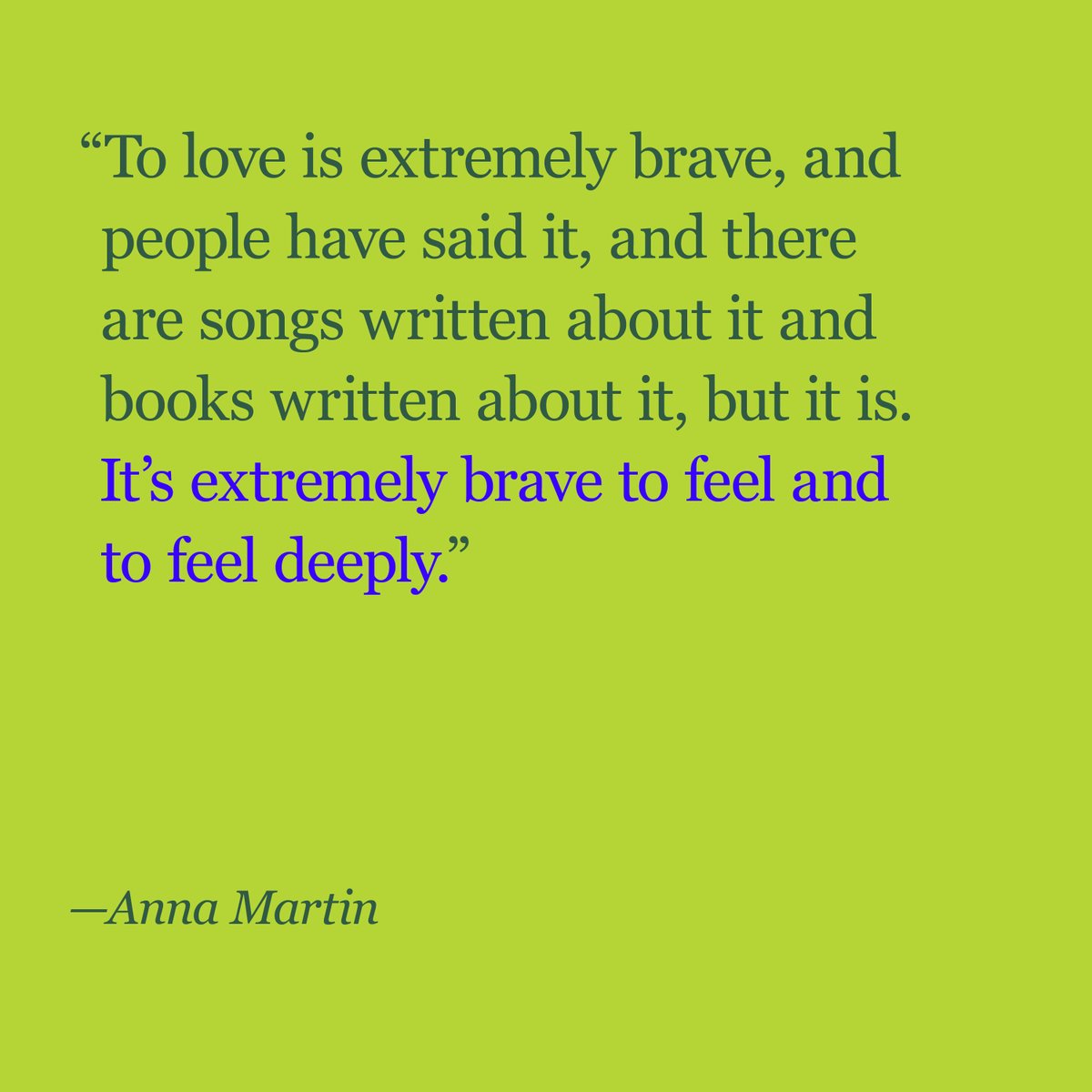 thecreativeindp's tweet image. ▇▇
▇▇
▅▅
▃▃
▃▃

Today on TCI 🏩

Anna Martin (@anna_mingai), host of the Modern Love podcast, discusses making people feel comfortable, letting the conversation flow, and the bravery it takes to love deeply.

Read → bit.ly/3JgfZ9X

▂▂
▂▂
▂▂
▁▁
▁▁