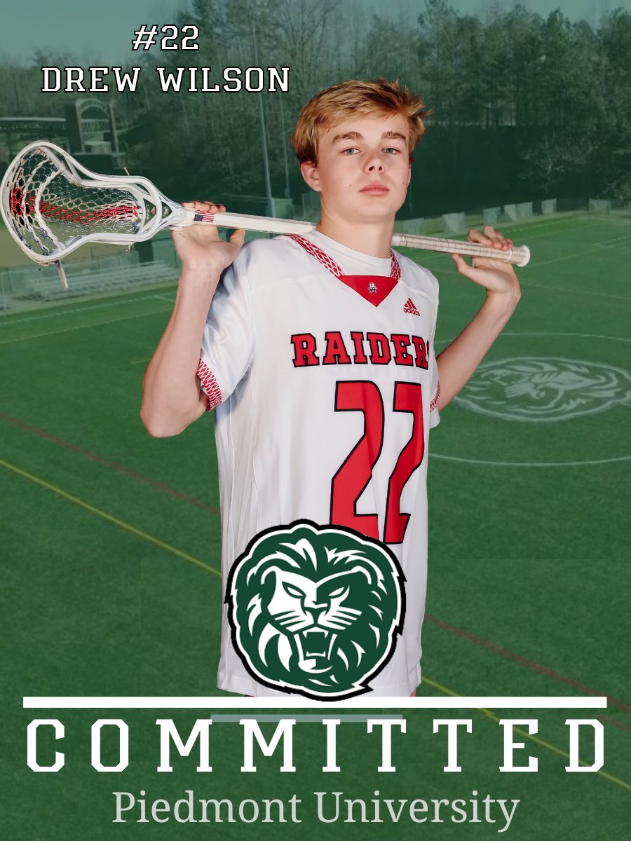 Congratulations to Drew Wilson on committing to play Lacrosse at Piedmont University!