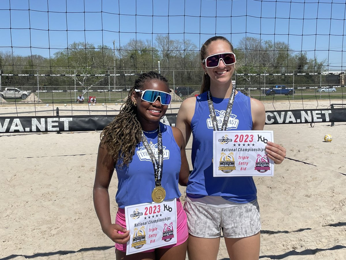 Gold Medal! Reese squared, BVNE bid for nationals! Great job by my partner Reese Smith! #MHSvolleyball