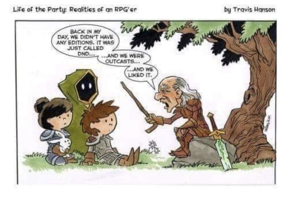 In my day when we went to school, we had to walk a mile uphill! In both directions! In the snow! Fighting kobolds and bugbears and the occasional dragon!
#dungeonsanddragons #dnd #ttrpg #Pathfinder