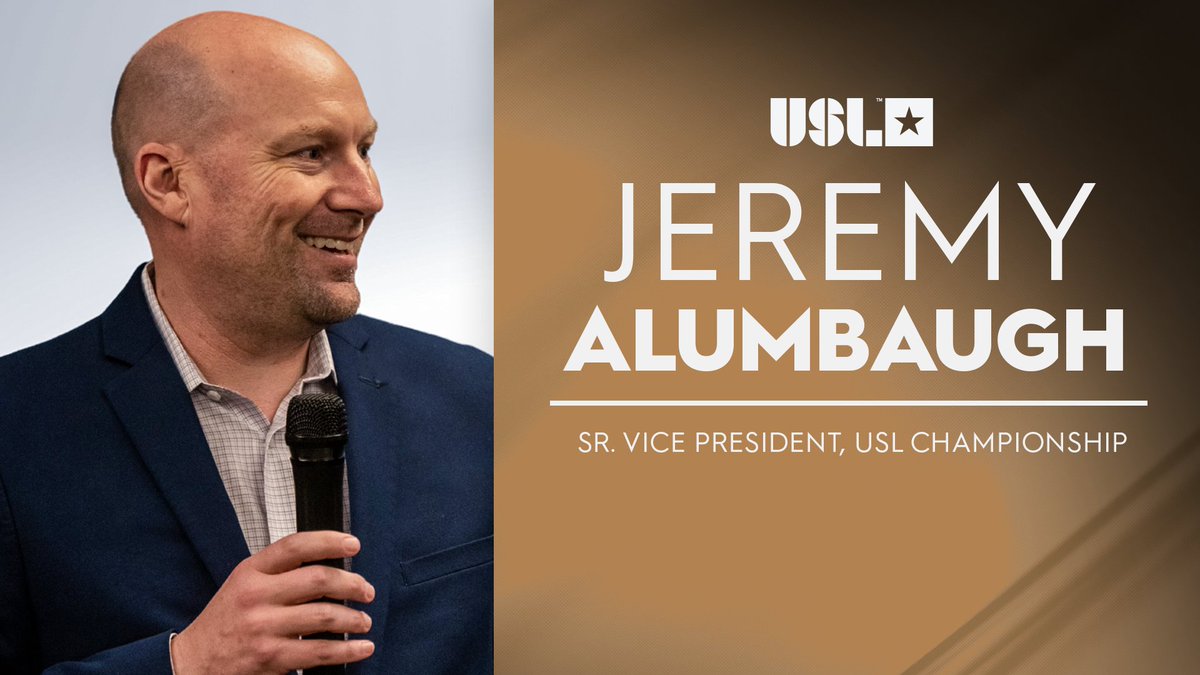 USL_HQ's tweet photo. Another addition to the executive team ๐
Jeremy Alumbaugh has been named the Senior Vice President of the @USLChampionship!
Read more โ
https://t.co/sQwlNELBuS https://t.co/em6iBx9jRH