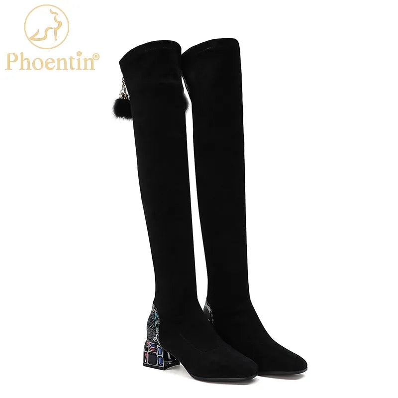 petvideoverify's tweet photo. Sleek sellouts! 🤓. Order Phoentin overknee boots rhinestones heels slim stretchable boots elastic trend 2020 suede natural fashion shoes women fur FT1102 at $64.99 from https://t.co/6PJQAC47Uv #online #shop https://t.co/TbvJw08ygX