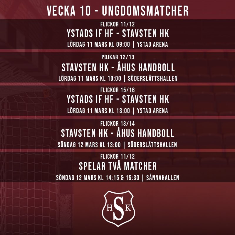 stavstenhk's tweet photo. Vecka 10 - Senior/Ungdomsmatcher

#viärstavsten https://t.co/snFxYL2JOB