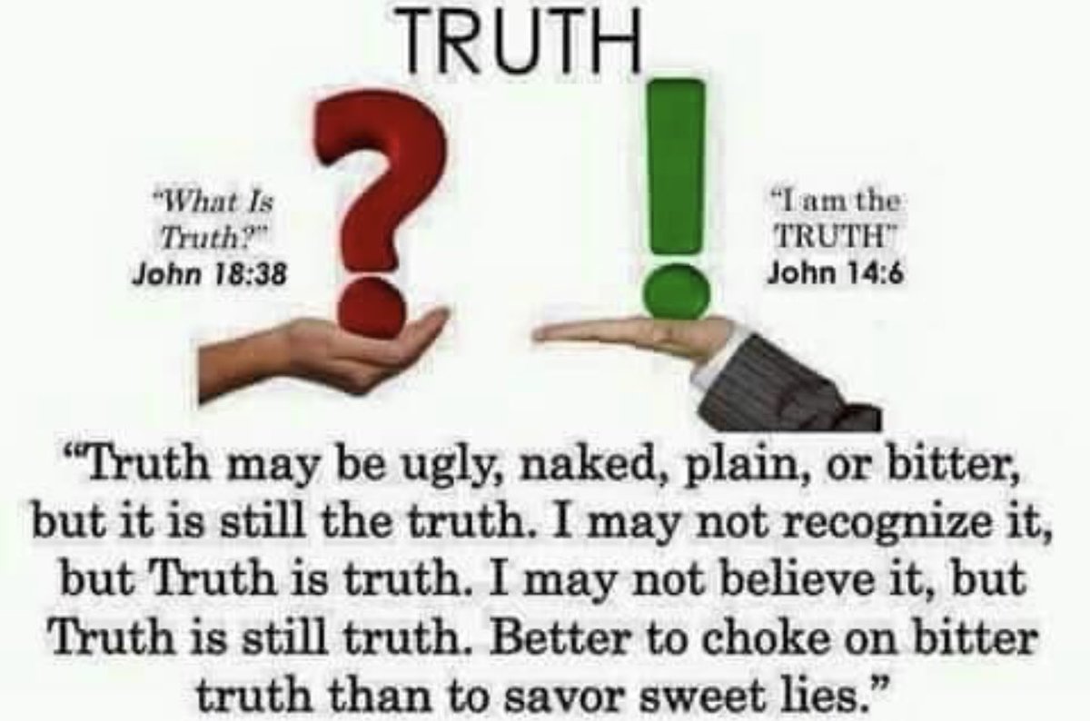 John 18:38
“Pilate saith unto him, What is truth?👇🏻 John 14:6
“I am the way, the truth, and the life: no man cometh unto the Father, but by me.” #JesusIsTheTruth ✝️🔥