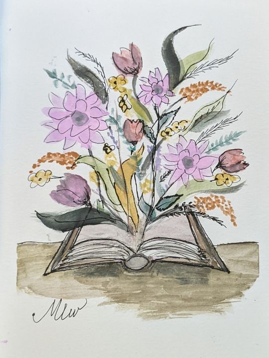 m_fengshui's tweet photo. Art of the Day: "Book Lover Florals". Buy at: https://t.co/nTcGGkkoBn https://t.co/LjGQWl7EcC