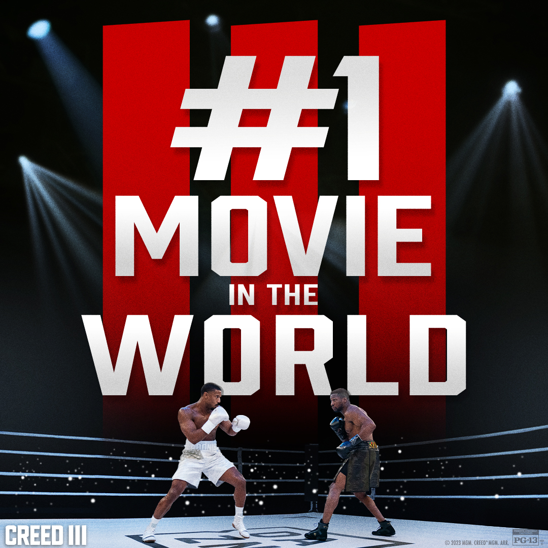 THANK YOU for making #Creed3 the #1 movie in the world, and the biggest sports movie opening in motion picture history! 🙏🥊