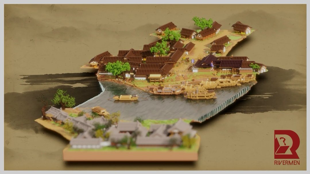 loser_lowb's tweet image. @RivermenNFT 
#河里春日宴 #Rivermen #RiverLand 
《清明上河图》是中国古代一幅著名的绘画作品，描绘了北宋时期汴京（今天的河南省开封市）城市生活的繁华景象。这幅画中的画面，让我想起了我与Rivermen的故事。