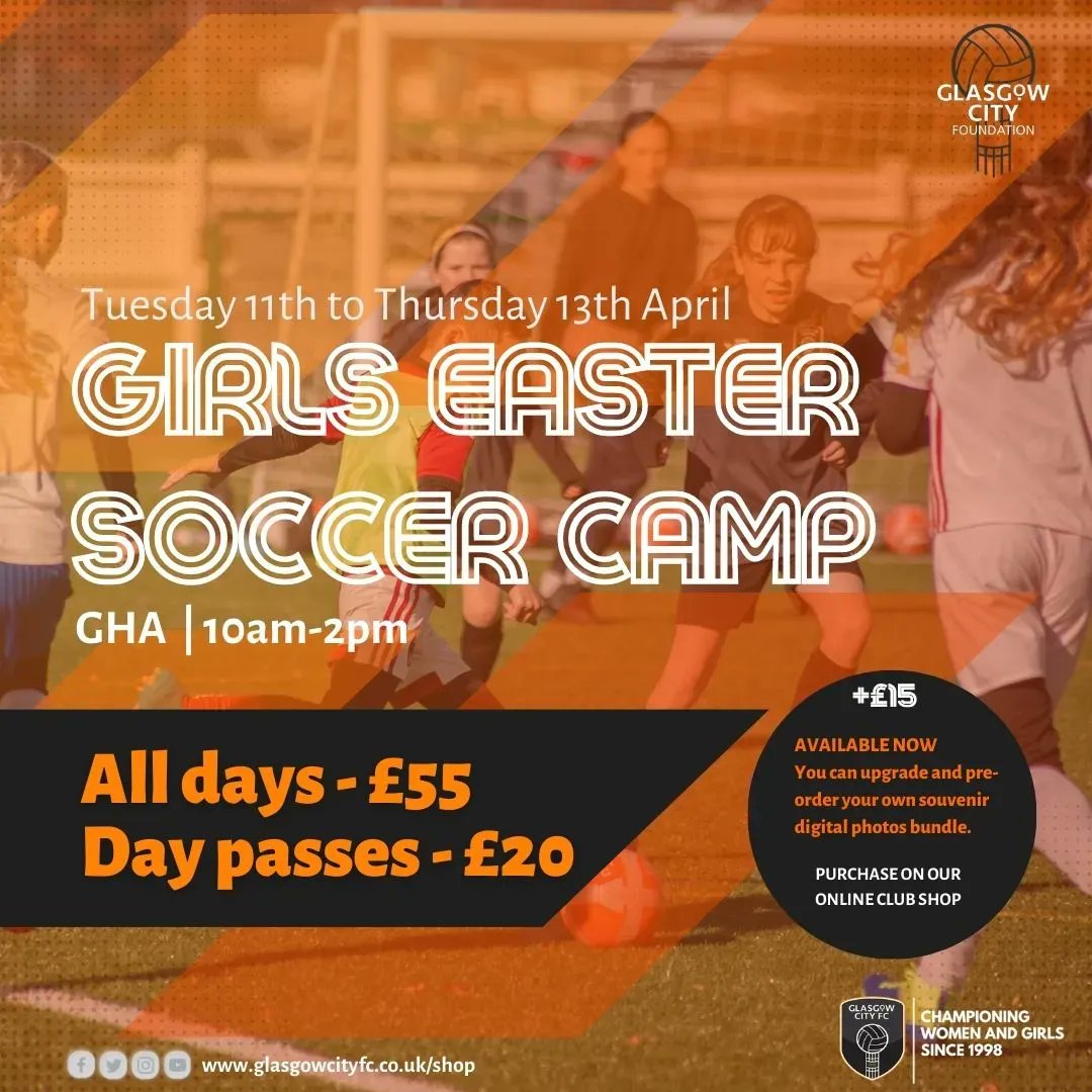 Glasgow City Foundation on Twitter "️⚽️ 𝗘𝗔𝗦𝗧𝗘𝗥 𝗖𝗔𝗠𝗣 𝟮𝟬𝟮𝟯 ⚽️ Our Girls Soccer Camp is back! All