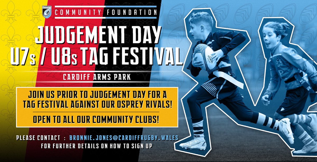 CRugbyCommunity's tweet image. 📣 Calling all of our community clubs 📣

Want to be part of Judgement day? 

Take a look at the flyers below, register your interest and let’s get behind Cardiff 🔵⚫️