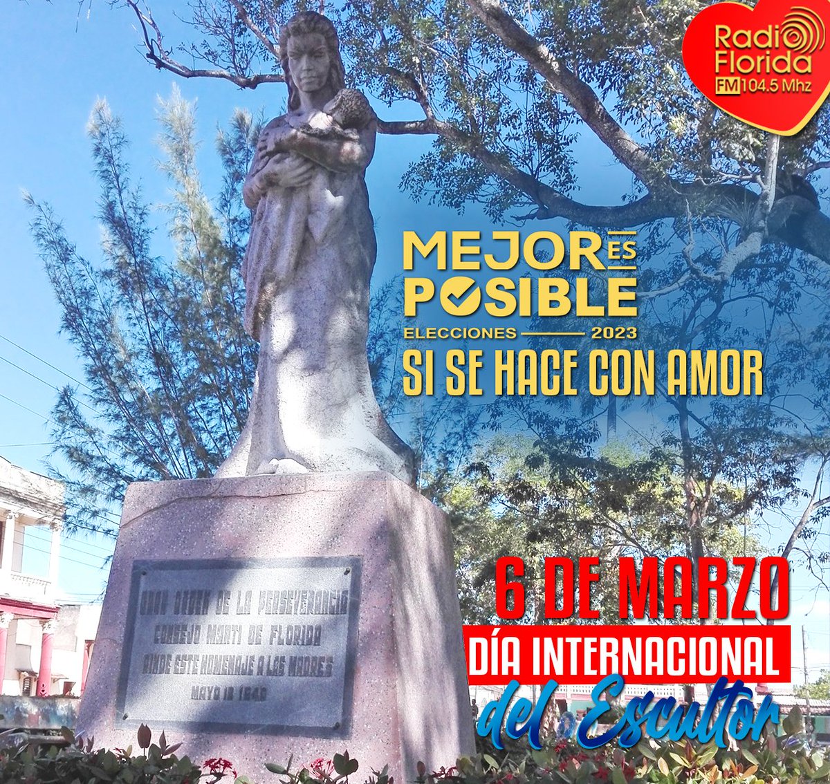 6 de marzo | Día Internacional del Escultor. Si eres de Florida sabes ¿A quién está dedicada esta bella escultura?