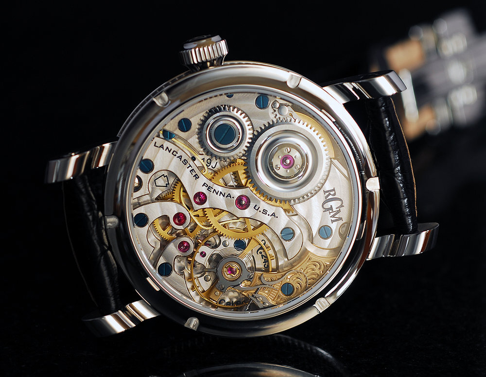 @RGMWatchCompany 
RGM 801 Movement with many options, hacking second, motor-barrel, and a solid gold balance bridge with swan-neck regulator. 
#rgmwatchco #rgmwatches #rgmwatch #watches #wristwatch #wristwatches #watchmaking #watchmaker #independentwatchmaking  #watchmovement