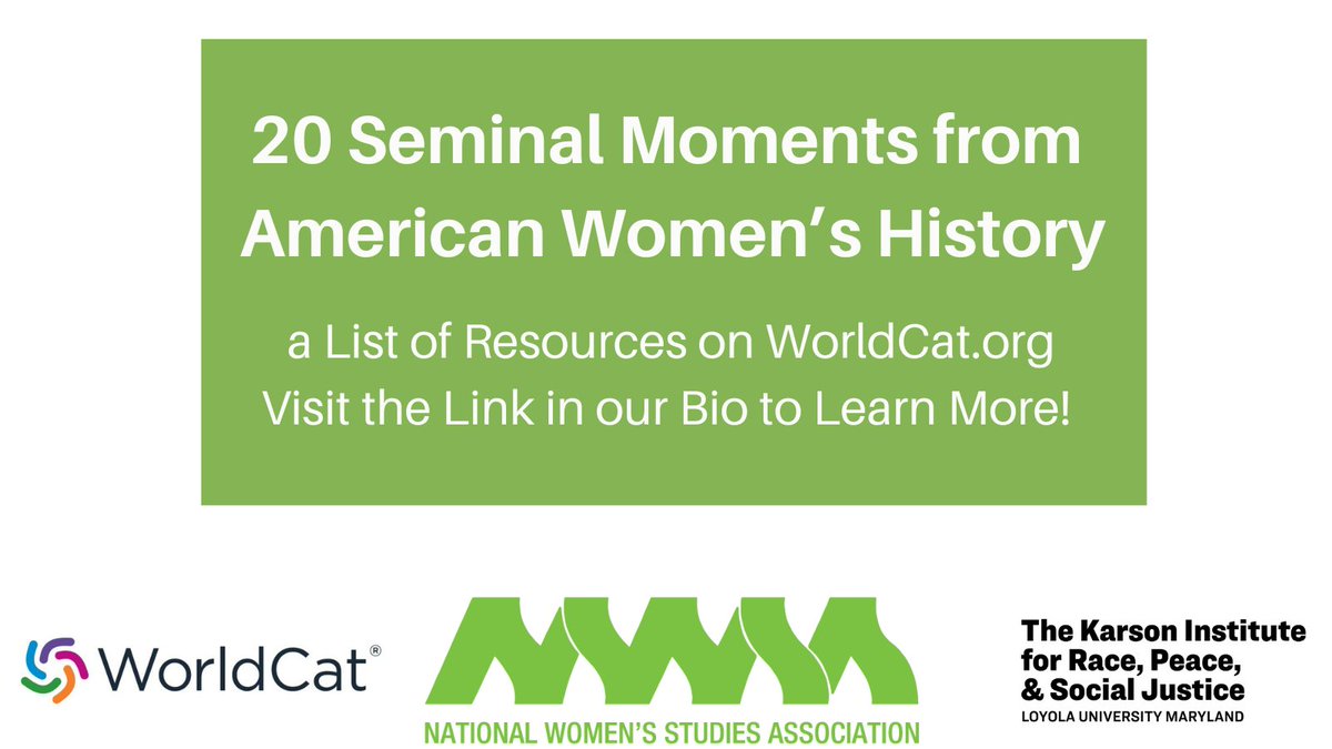 karsoninstitute's tweet photo. Check out our 20 Seminal Moments in American Women's History!!

#WomensHistoryMonth
#HERstory 

LINK: https://t.co/EiWgqbNZMQ https://t.co/swFWwEMQ7S