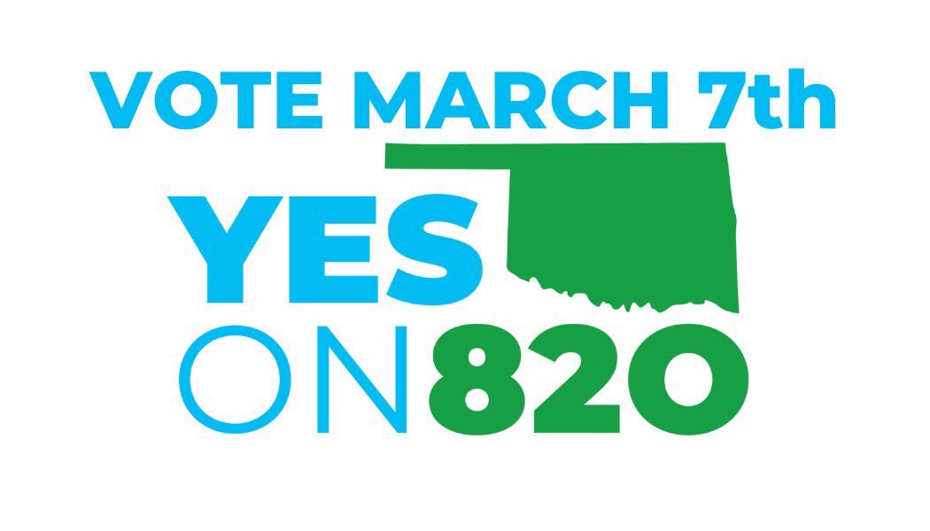 Hey Oklahoma, I encourage you to vote YES on #SQ820 tomorrow! Nobody should be making MILLIONS from marijuana while others sit in prison from marijuana charges! Let’s have some common sense criminal justice reform.