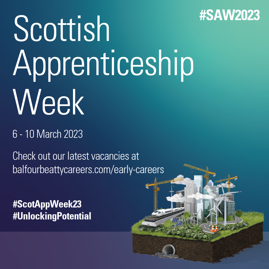 balfourbeatty's tweet photo. It’s Scottish Apprenticeship Week! This year’s theme is #UnlockingPotential, join us 6-10 March to hear from our apprentices! https://t.co/2u2opCqEVw