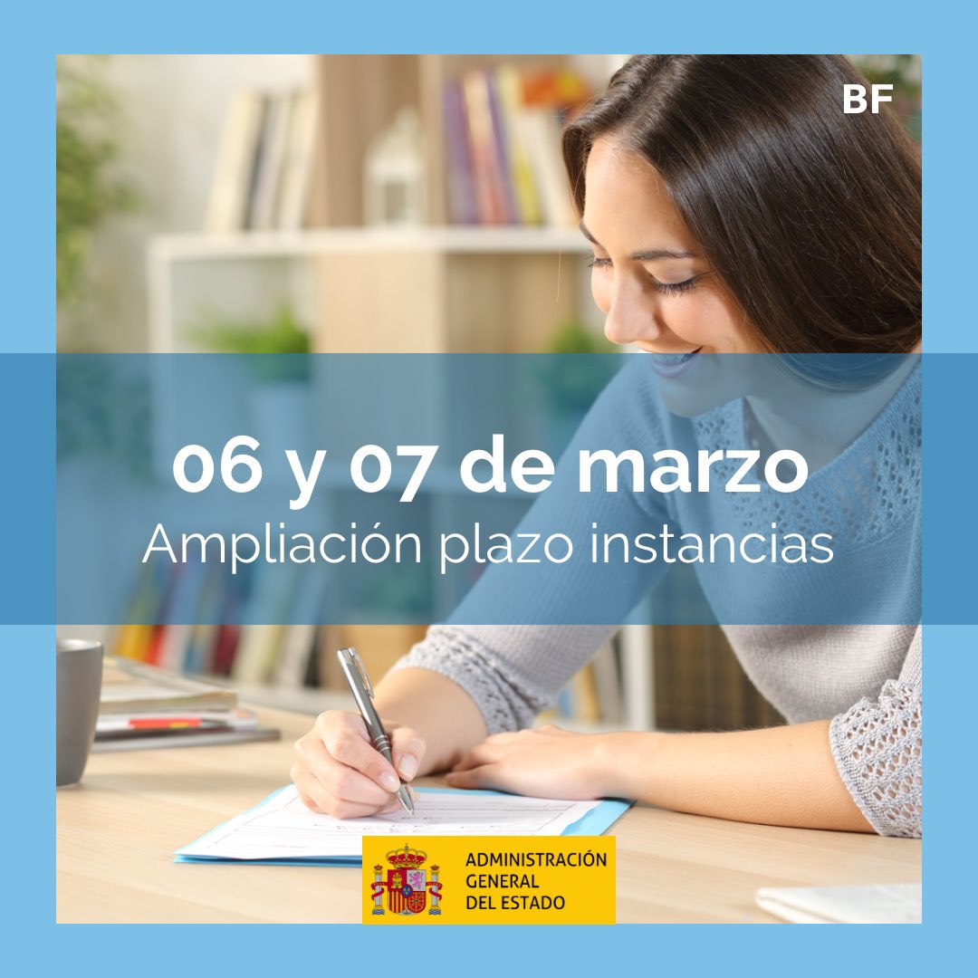 barcenaformacio's tweet photo. ‼️ Se amplía el plazo de presentación de solicitudes para Auxiliar Administrativo del Estado, debido a un error informático.

📅 El plazo se ha ampliado hasta mañana 7 de marzo.

📲 Recuerda que puedes prepararte toda la oposición con nuestros cursos:  https://t.co/AeObCfumsQ https://t.co/dHkNofb2pW