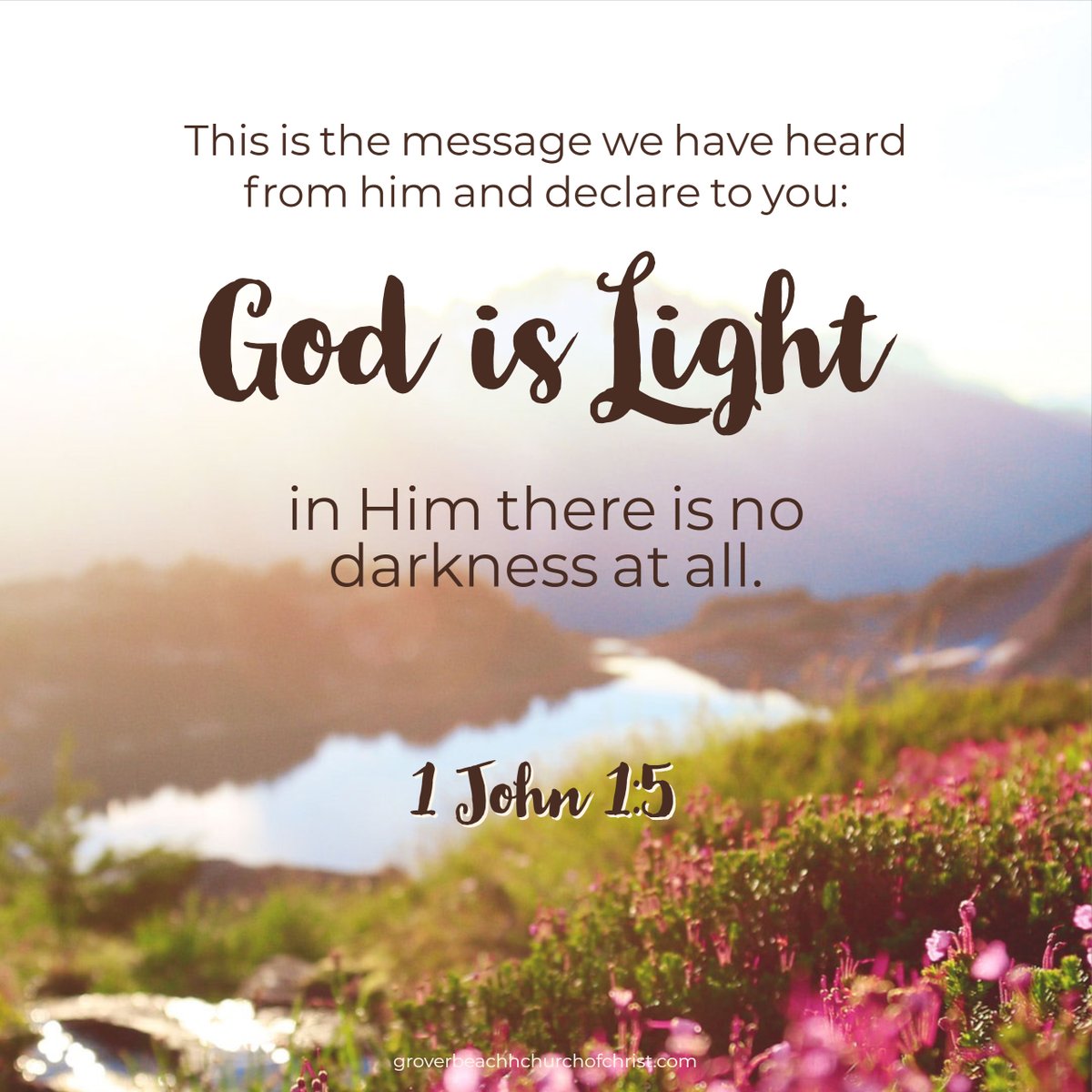 This is the message we have heard from him and declare to you: God is light; in him there is no darkness at all. 1 John 1:5

@Carole77777 @Stewart7Donna @Raywhee87822320   @JW_Branding @DulleyTopBooks @Revivenw2019 @Duckhuntinggrl