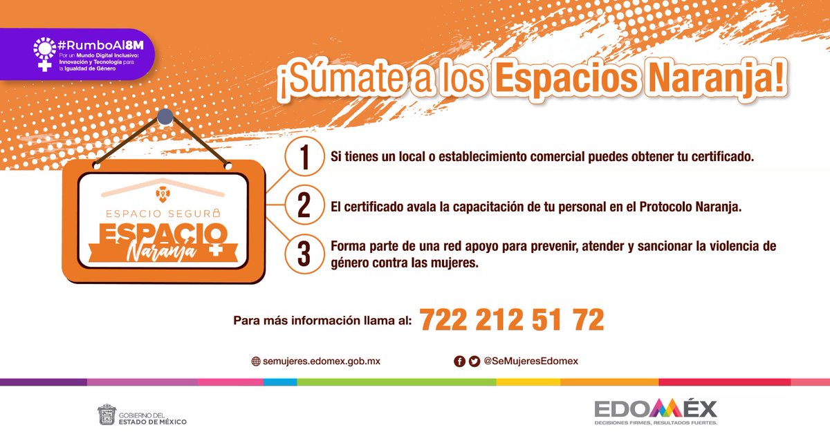 UTZin_oficial's tweet photo. ¿Ya conoces los #EspaciosNaranja de la #SeMujeresEdoméx?
Es la red de espacios comerciales con personal capacitado para brindar apoyo a niñas y mujeres que se encuentren en situación de riesgo o violencia. #RumboAl8M
#OrgulloUtzin
#SomosUtzin
#BISUniversities https://t.co/ajseRjdK7d