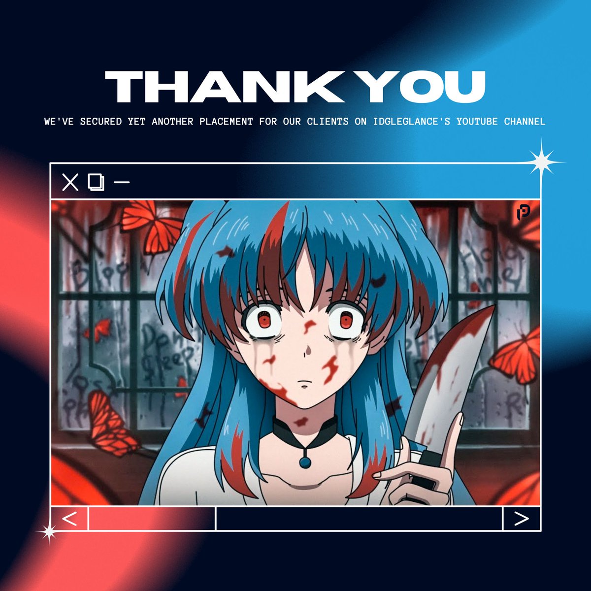 Congratulations to Pseudo for landing a placement on Idleglance's YouTube channel for his recent single 'Red on the Inside'.

Contact Partnered Projects directly to see how we can impact your next project.