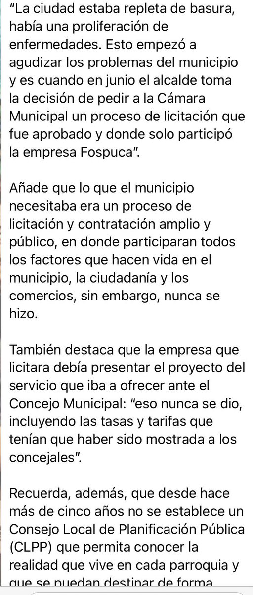 #CiudadGuayana | A través de una nota de prensa .@aidagonzalez33 señaló que no fue la empresa privada la responsable de fijar los precios,sino la Alcaldía de Caroni mediante el decreto 008/2022,con precios anclados al Petro,sin haber realizado un estudio social en cada parroquia