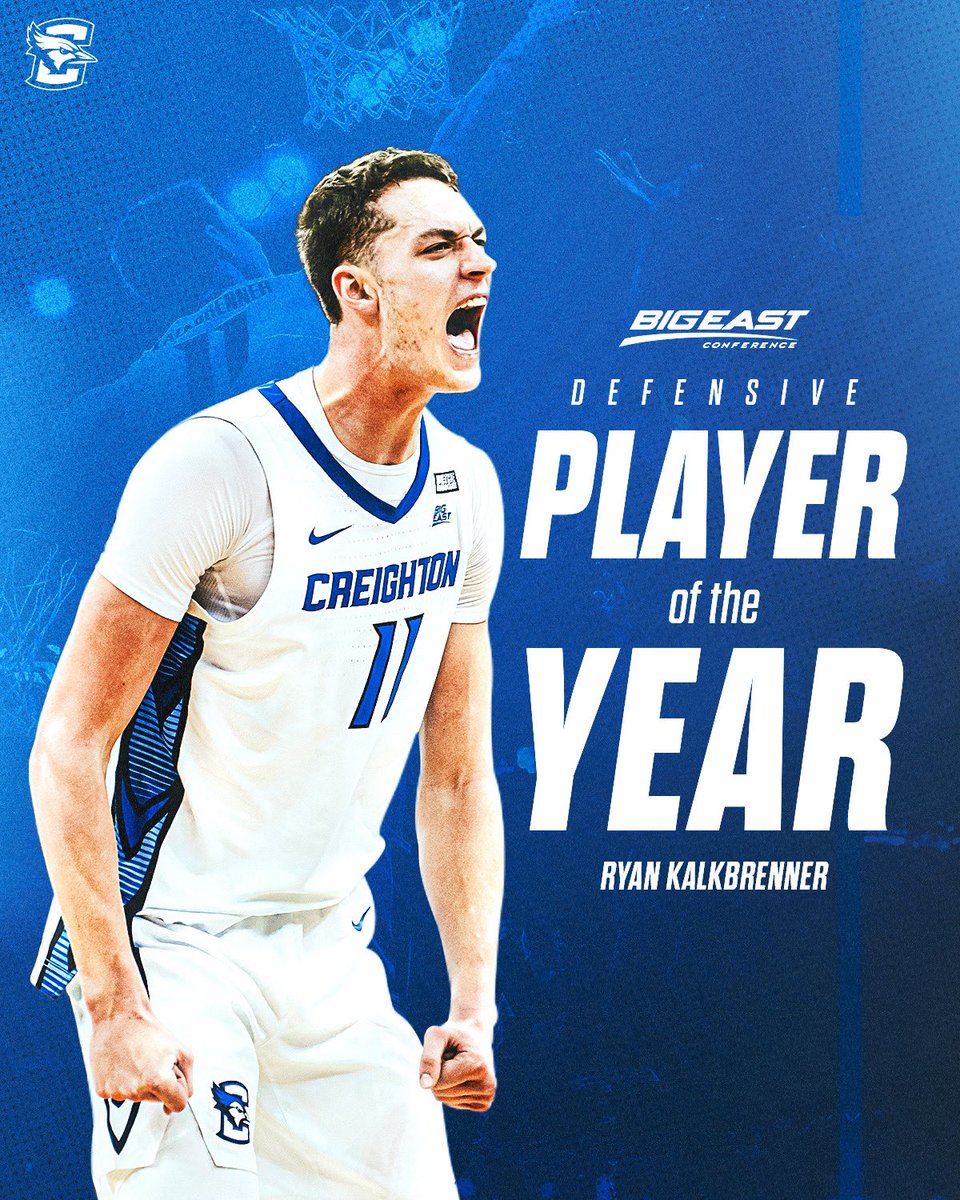 BluejayMBB's tweet photo. REPEAT DEFENSIVE PLAYER OF THE YEAR 🏆 
@RyanKalkbrenner 

#GoJays // https://t.co/z6ndZXclBD https://t.co/acvWRuZIQS