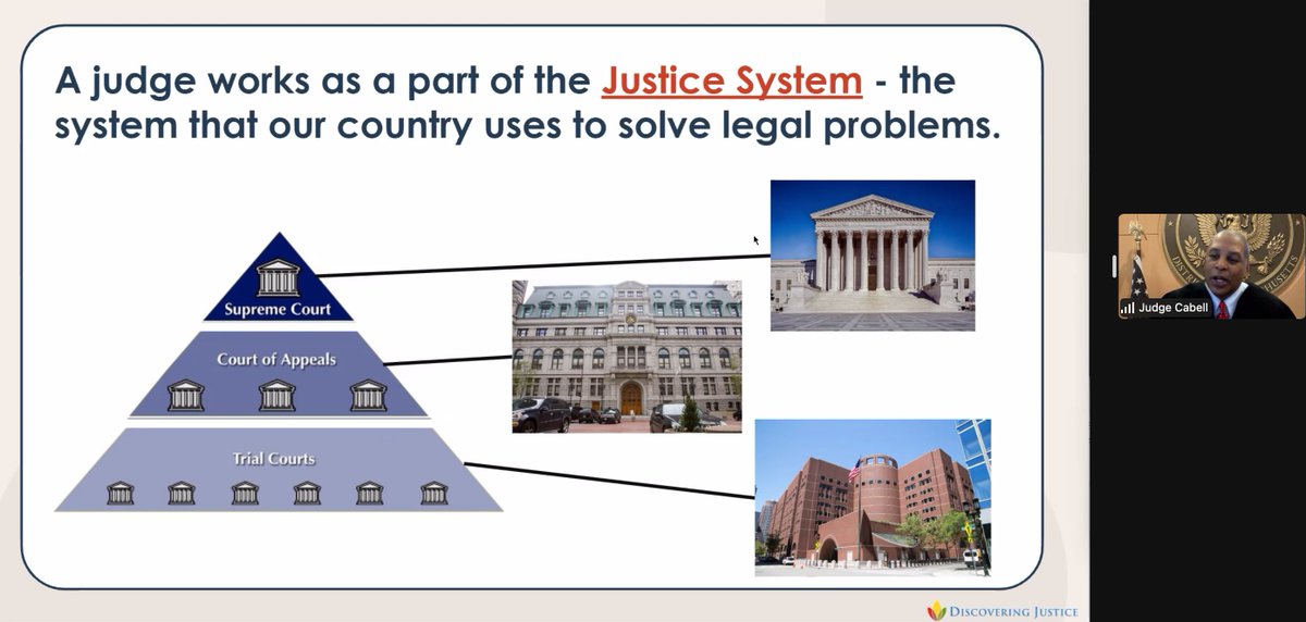 cpshistory's tweet photo. @cambridge_cpsd 3rd and 4th graders zoomed with Judges Cabell and Kelley this morning to learn about our justice system. Thank you to the justices and @DJCivics! #MACivicLearning https://t.co/nVNi4nOmfo