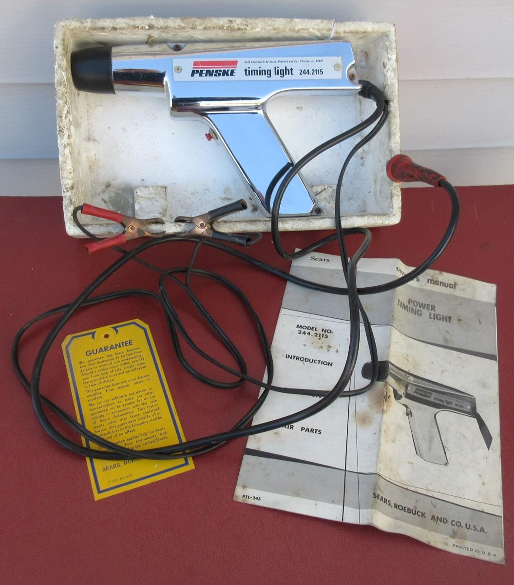 rusticrelics04's tweet photo. Vintage Penske Chrome Inductive Power Timing Light 244.2115 Sears Roebuck &amp; Co https://t.co/O5tLuwsvjp #eBay via 
@eBay #Penske #Timinglight #auto #Mechanic #cars #engine #crankshaft #pulley #flywheel #carparts #autoparts #repair #Automotive #Monday https://t.co/7oT7ba7di5