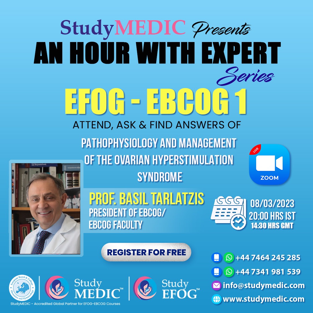 EBCOG_EU's tweet photo. Great news, we have added another free preparatory exam webinar! Join EBCOG President Prof Basil Tarlatzis this Wednesday to discuss Ovarian Hyperstimulation Syndrome. Register here: https://t.co/KtSxdW4xoy
#EFOG #EBCOG #obgyntwitter https://t.co/CLeke9yV5N
