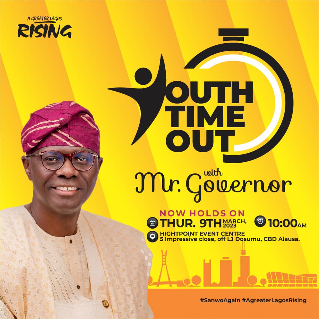 BelloShemilore's tweet photo. Young Lagosians, 

You are cordially invited to the Youth Time out With Mr Governor. @jidesanwoolu

To register , click on the link below:

https://t.co/jl1HJ77eAQ https://t.co/tVHt01w4JP