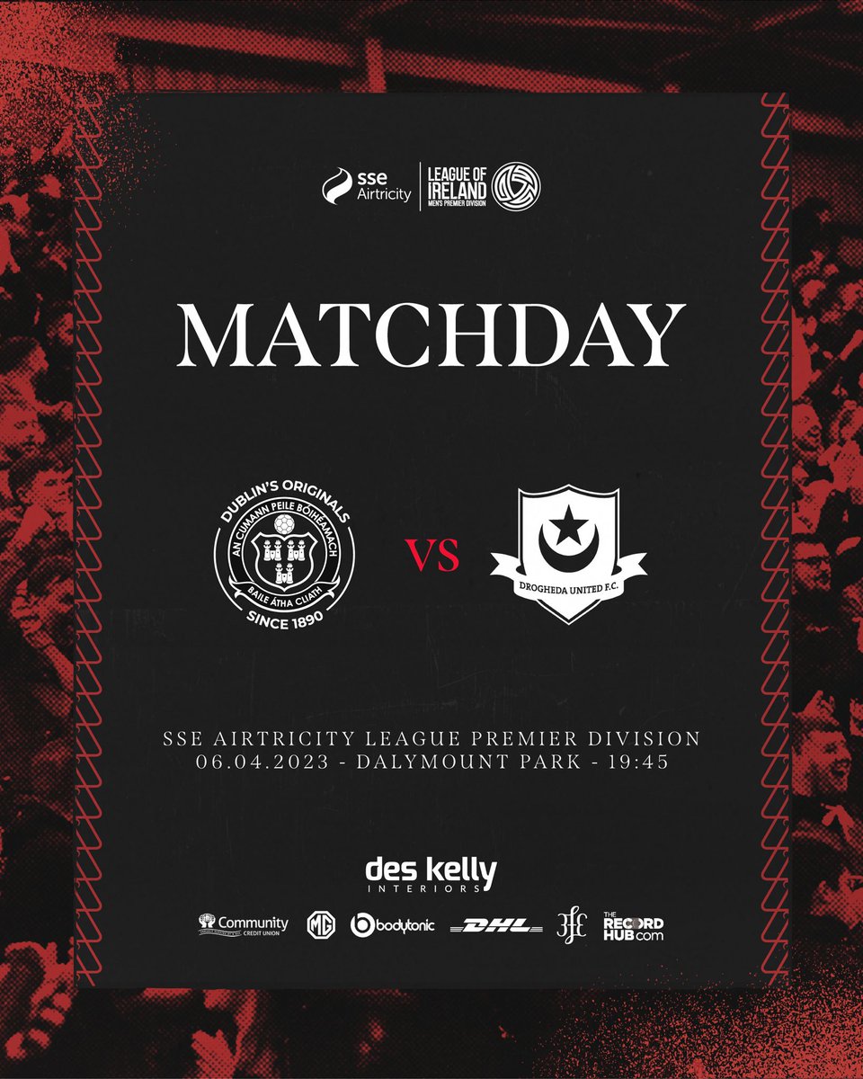 bfcdublin's tweet photo. βοΈ Just under four hours to kick-off as we take on @DroghedaUnited in our second home league fixture of 2023.
ποΈ Approx 100 tickets remain for home fans in Des Kelly Stand: https://t.co/zF8TbJ0f3X
#TerracesNotTV π΄β«οΈ https://t.co/1DjDQgSmgj