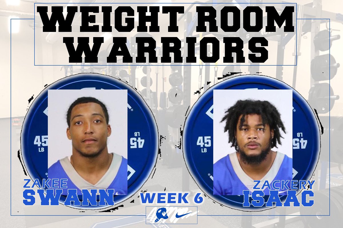 🦾🚨🗣️
Week 6: Weight Room Warriors of the Week!

RB: @ZakeeSwann 
DL: <a href="/zack_isaac_99/">Zackery Isaac</a> 

#GoPioneers
<a href="/Isaiah_Myerss/">Isaiah Myers</a>