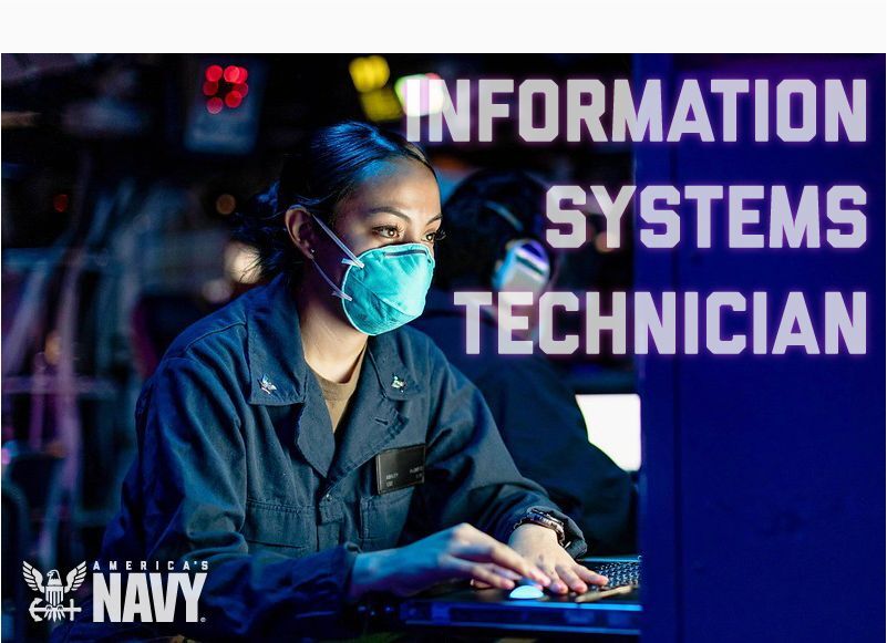 NavyJobsCHS's tweet photo. When a network goes down, vital information may be lost, from global satellite data to special intelligence communications. That’s why it’s critical that trained Information Systems Technicians are on board to make sure networks and related systems are d… https://t.co/t6pC7VEQ7e https://t.co/ZYdhCHruS9